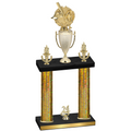 Double Gold Glacier Year Baseball Trophy