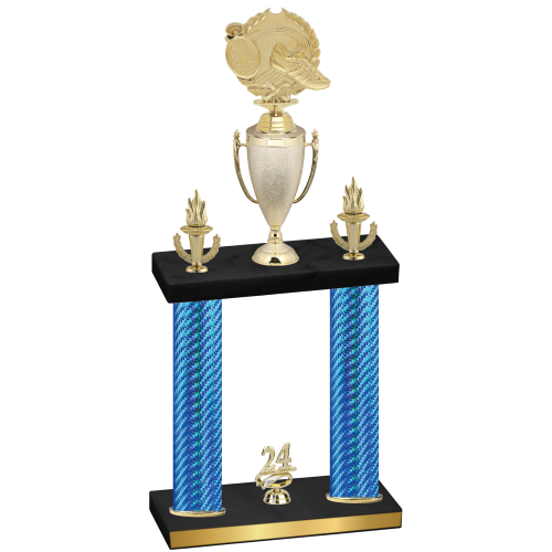 Double Blue Carbon Fiber Year Running Trophy