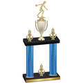 Double Blue Carbon Fiber Victory Bowling Trophy