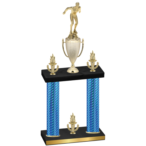 Double Blue Carbon Fiber Victory Swimming Trophy