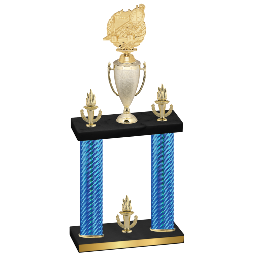 Double Blue Carbon Fiber Victory Swimming Trophy