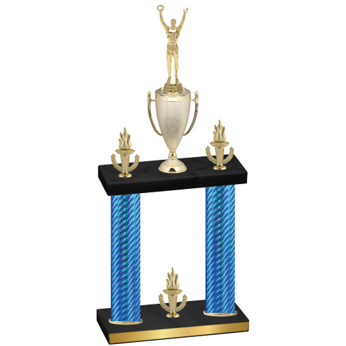 Double Blue Carbon Fiber Victory Victory Trophy
