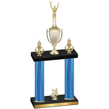Double Blue Carbon Fiber Year Victory Trophy