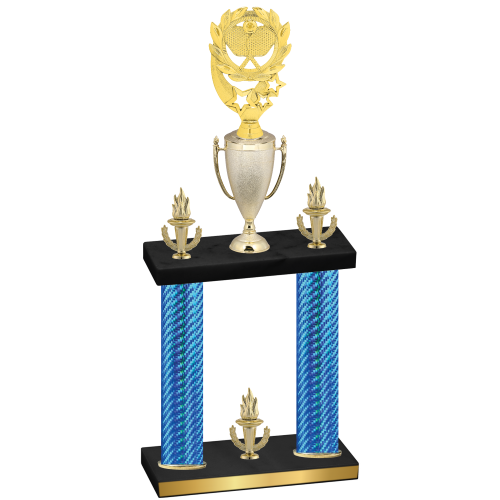 Double Blue Carbon Fiber Victory Pickleball Trophy