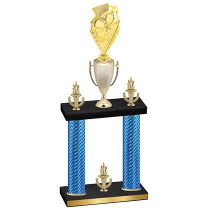 Double Blue Carbon Fiber Victory Pickleball Trophy