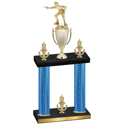 Double Blue Carbon Fiber Victory Shooter Trophy