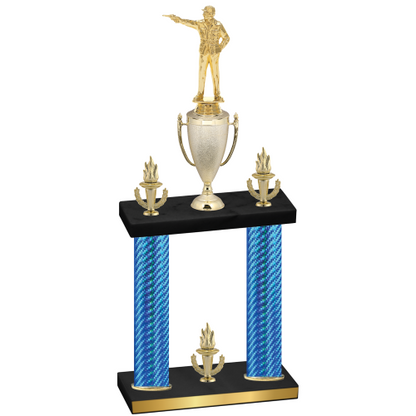 Double Blue Carbon Fiber Victory Shooter Trophy