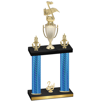 Double Blue Carbon Fiber Second Place Music Trophy