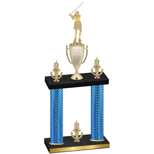 Double Blue Carbon Fiber Victory Golf Trophy