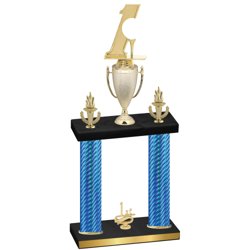 Double Blue Carbon Fiber First Place Golf Trophy