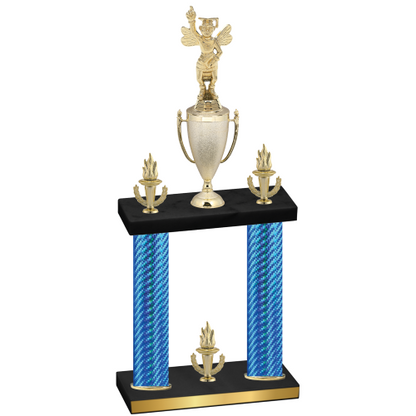 Double Blue Carbon Fiber Victory Academics Trophy