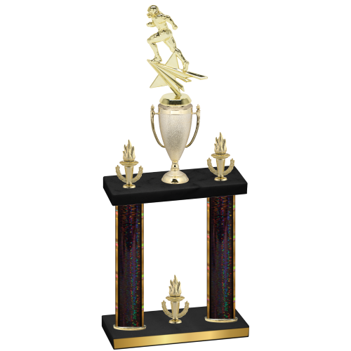 Double Black Glacier Victory Football Trophy