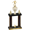 Double Black Glacier First Place Soccer Trophy