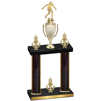 Double Black Glacier Victory Soccer Trophy