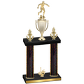 Double Black Glacier First Place Soccer Trophy