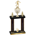 Double Black Glacier Fourth Place Soccer Trophy