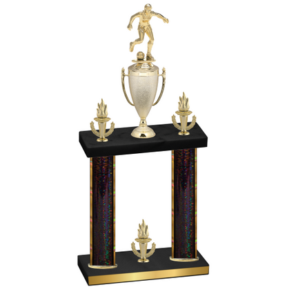 Double Black Glacier Victory Soccer Trophy