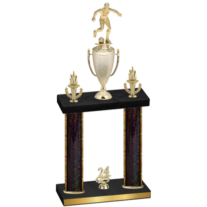 Double Black Glacier Year Soccer Trophy