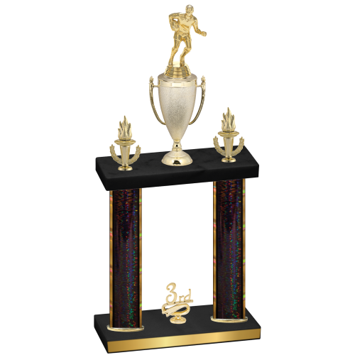 Double Black Glacier Third Place Rugby Trophy