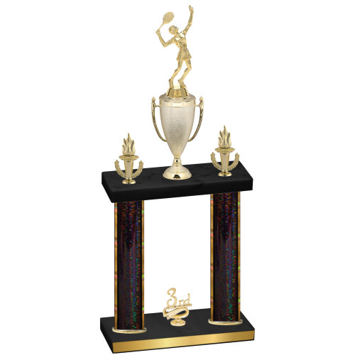Double Black Glacier Third Place Tennis Trophy