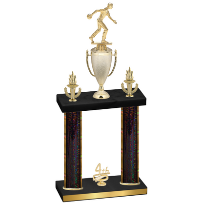 Double Black Glacier Fourth Place Bowling Trophy