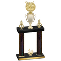 Double Black Glacier Fourth Place Bowling Trophy