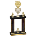 Double Black Glacier Victory Bowling Trophy