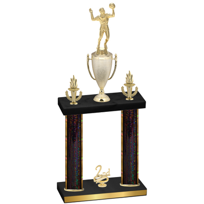 Double Black Glacier Second Place Volleyball Trophy