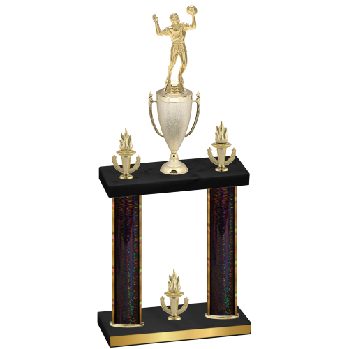 Double Black Glacier Victory Volleyball Trophy