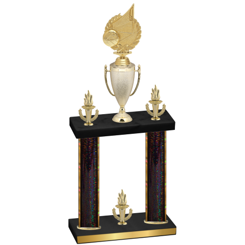 Double Black Glacier Victory Volleyball Trophy