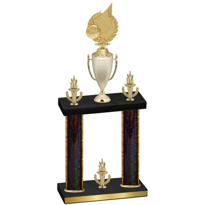 Double Black Glacier Victory Volleyball Trophy
