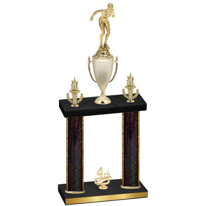 Double Black Glacier Fourth Place Tennis Trophy
