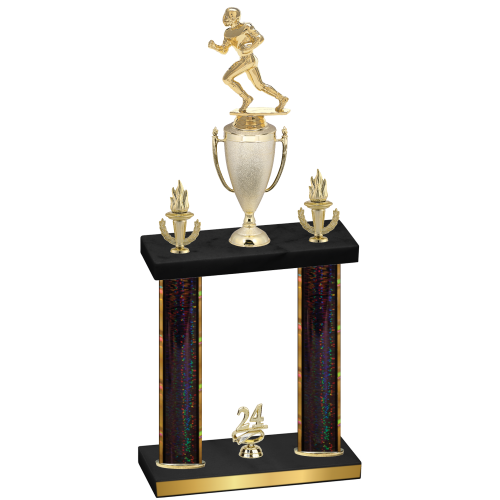 Double Black Glacier Year Football Trophy