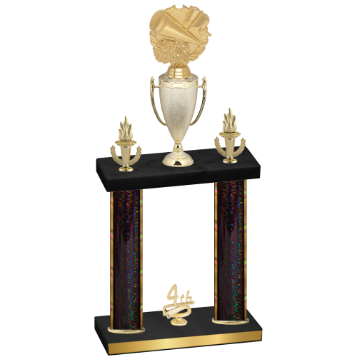 Double Black Glacier Fourth Place Cheerleading Trophy