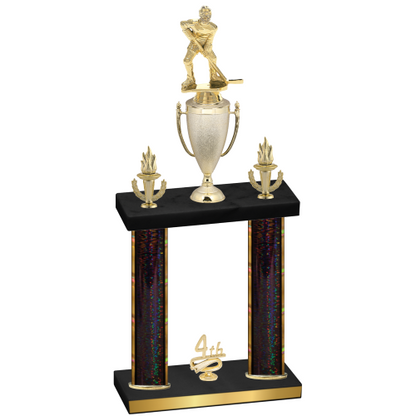 Double Black Glacier Fourth Place Hockey Trophy