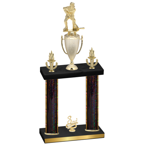 Double Black Glacier Third Place Hockey Trophy