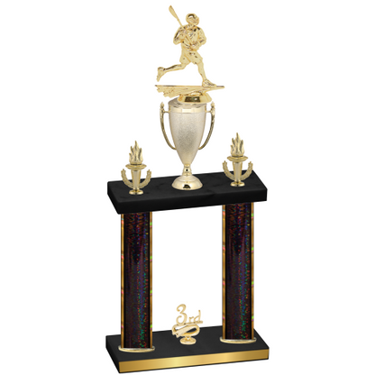 Double Black Glacier Third Place Lacrosse Trophy