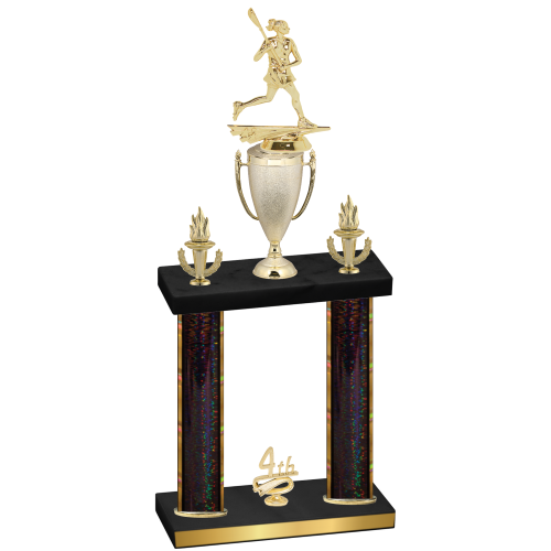 Double Black Glacier Fourth Place Lacrosse Trophy