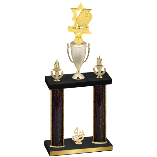 Double Black Glacier Fourth Place Pickleball Trophy