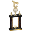 Double Black Glacier Third Place Horses Trophy