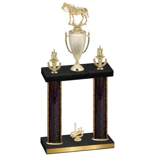 Double Black Glacier First Place Horses Trophy