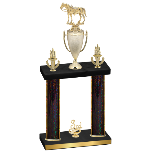 Double Black Glacier Third Place Horses Trophy