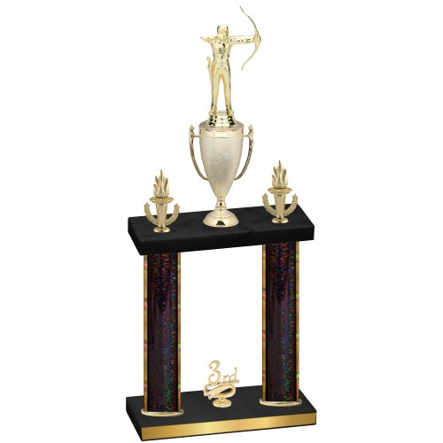 Double Black Glacier Third Place Archery Trophy