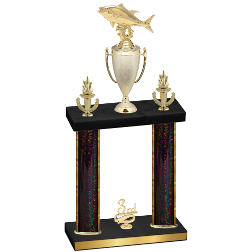 Double Black Glacier Third Place Fishing Trophy