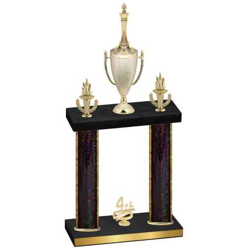 Double Black Glacier Fourth Place Chess Trophy