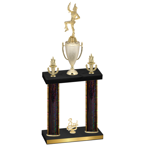 Double Black Glacier Third Place Majorette Trophy
