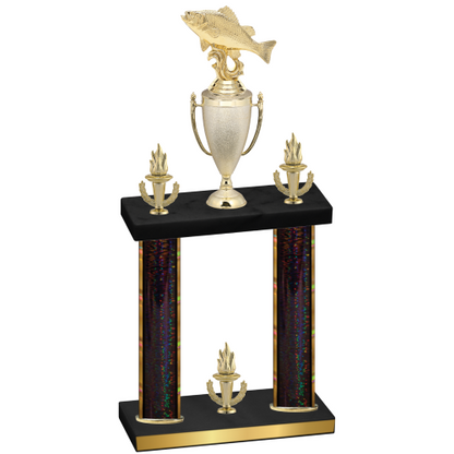 Double Black Glacier Victory Fishing Trophy