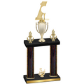 Double Black Glacier Third Place Golf Trophy