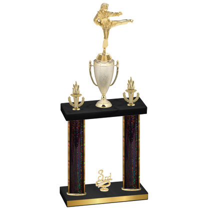 Double Black Glacier Third Place Karate Trophy
