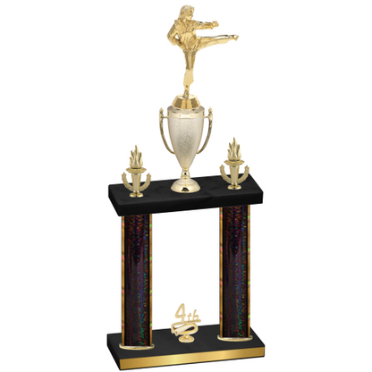 Double Black Glacier Fourth Place Karate Trophy